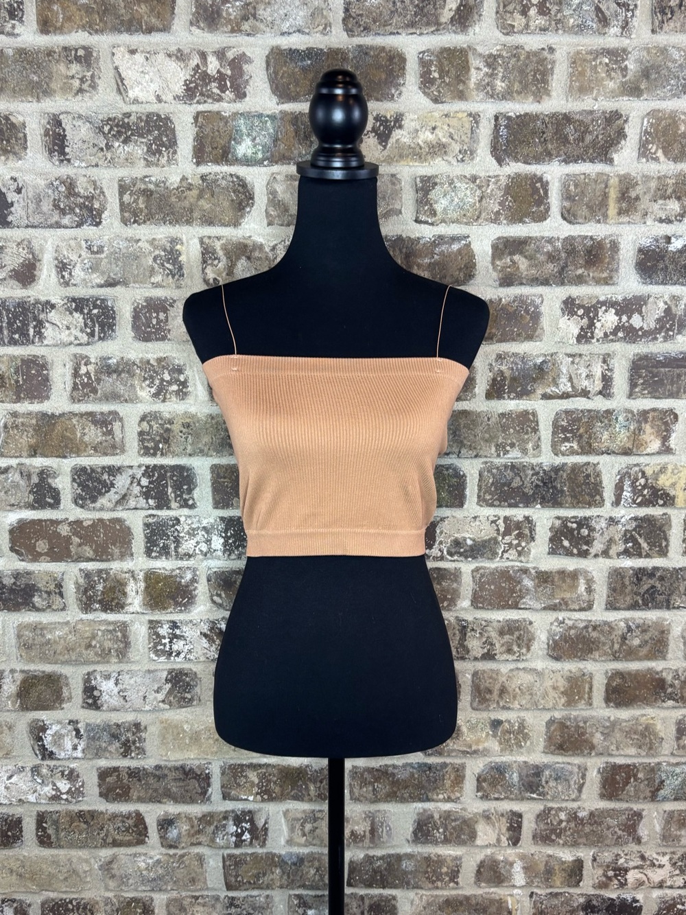 Mono B Women’s Cropped Spaghetti Strap Tank Top - Tan